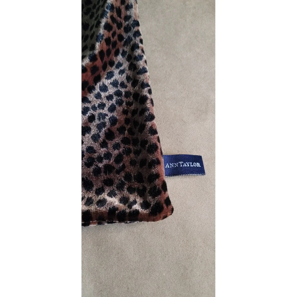 Ann Taylor Women's Rectangle‎ Scarf Animal Print Brown Black Mob Wife